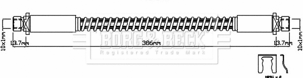 Flexible de frein BORG & BECK BBH8152
