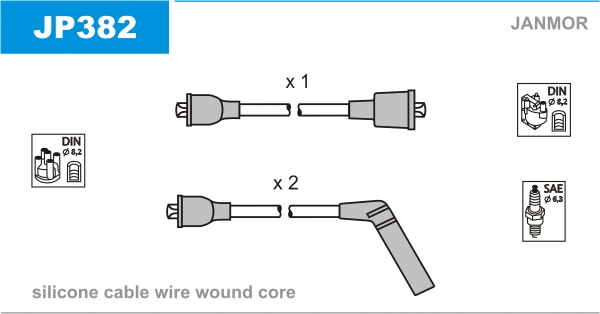 Kit de câbles d'allumage JANMOR JP382