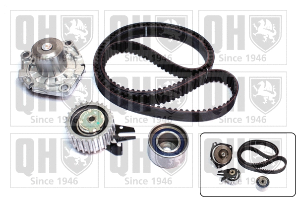 Pompe à eau + kit de courroie crantée QUINTON HAZELL QBPK7980