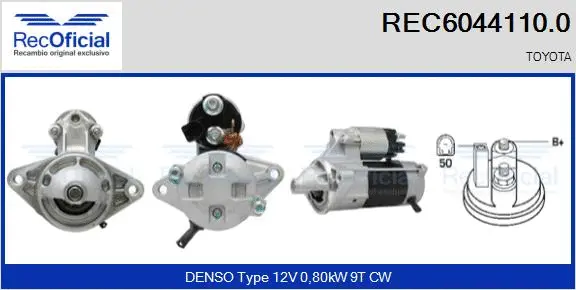 Démarreur RECOFICIAL REC6044110.0