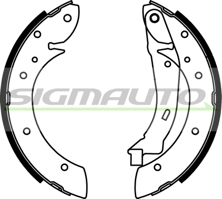Jeu de mâchoires de frein SIGMAUTO SFA106