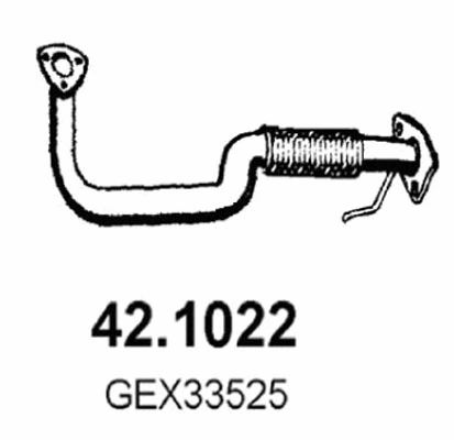 Tuyau d'échappement ASSO 42.1022