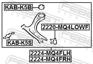 Rotule de suspension FEBEST 2220-MQ4LOWF