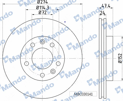Disque de frein MANDO MBC030141