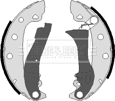 Jeu de mâchoires de frein BORG & BECK BBS6095