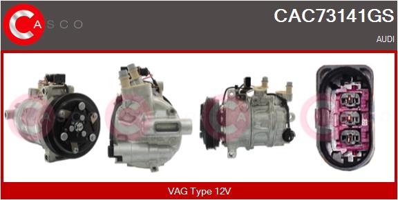 Compresseur, climatisation CASCO CAC73141GS