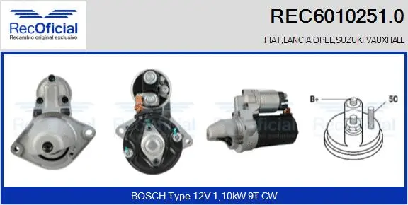 Démarreur RECOFICIAL REC6010251.0