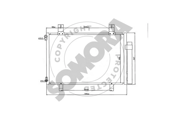 Condenseur, climatisation SOMORA 301560