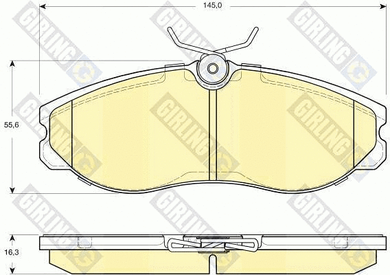 Kit de plaquettes de frein, frein à disque GIRLING 6133131