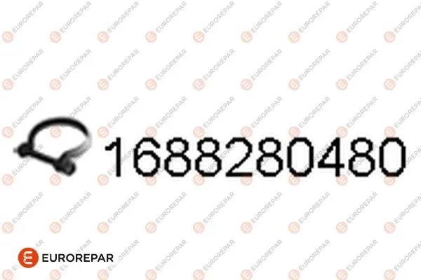 Pièce de serrage, échappement EUROREPAR 1688280480