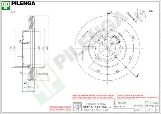 Disque de frein PILENGA V310