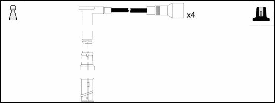 Kit de câbles d'allumage LEMARK HOES661