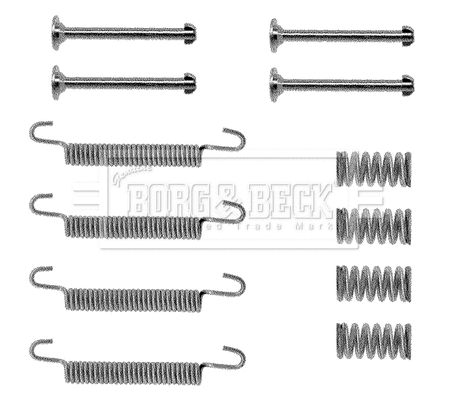 Kit d'accessoires, mâchoires de frein de stationnement BORG & BECK BBK6074