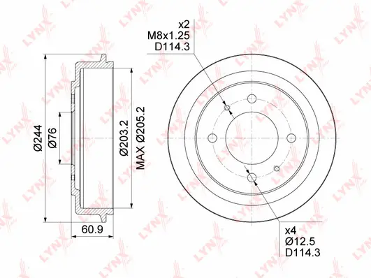 Tambour de frein LYNXAUTO BM-1071