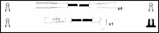 Kit de câbles d'allumage LEMARK HOES523