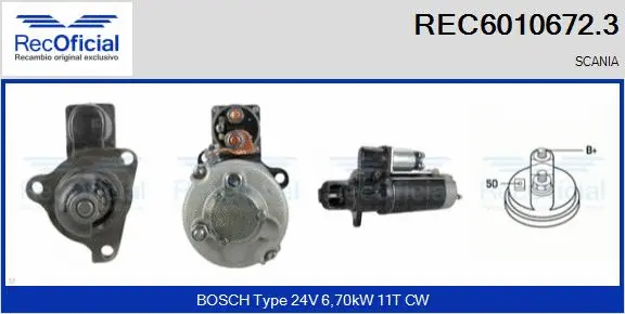 Démarreur RECOFICIAL REC6010672.3