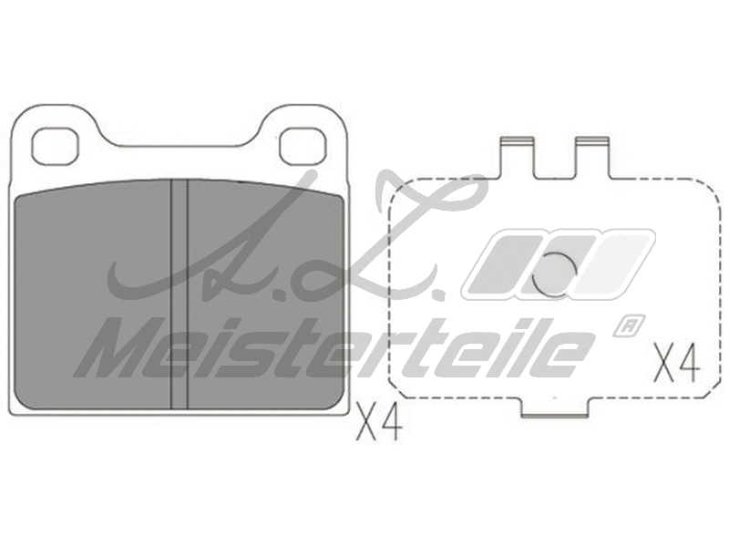 Kit de plaquettes de frein, frein à disque A.Z. Meisterteile AZMT-44-022-2378