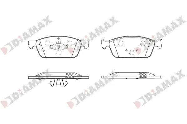 Kit de plaquettes de frein, frein à disque DIAMAX N09824