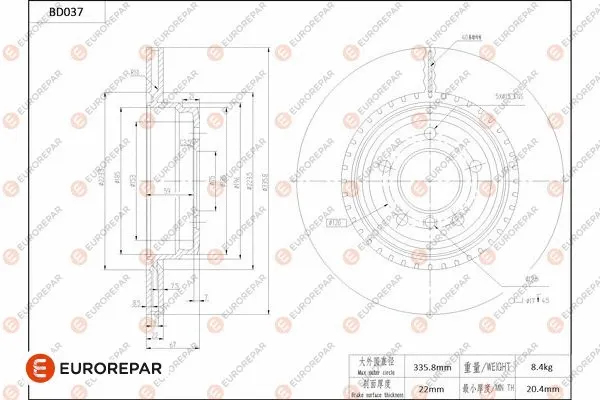 Disque de frein EUROREPAR 1684247980
