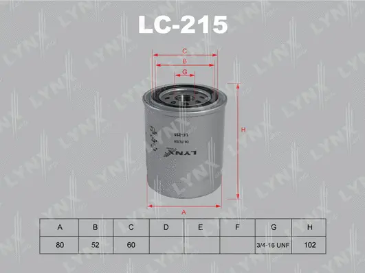 Filtre à huile LYNXAUTO LC-215