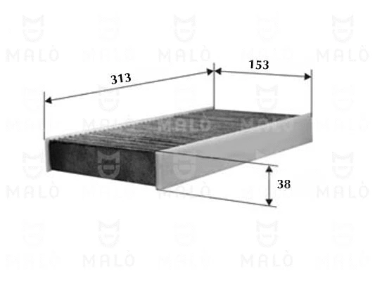 Filtre, air de l'habitacle AKRON-MALÒ 1530942