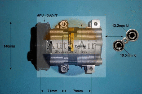 Compresseur, climatisation AUTO AIR GLOUCESTER 14-0233