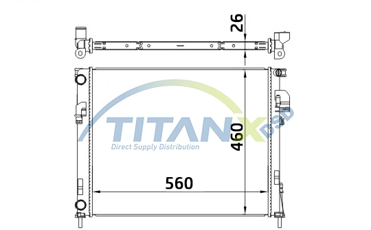 Radiateur, refroidissement du moteur TitanX RD369014