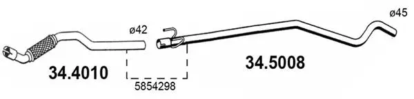 Tuyau d'échappement ASSO 34.5008