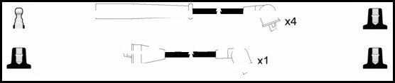 Kit de câbles d'allumage LEMARK HOES431