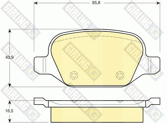 Kit de plaquettes de frein, frein à disque GIRLING 6113961