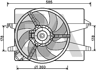 Ventilateur, refroidissement du moteur EACLIMA 33V22042