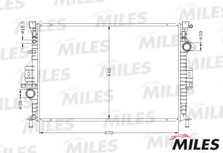 Radiateur, refroidissement du moteur MILES ACRB081