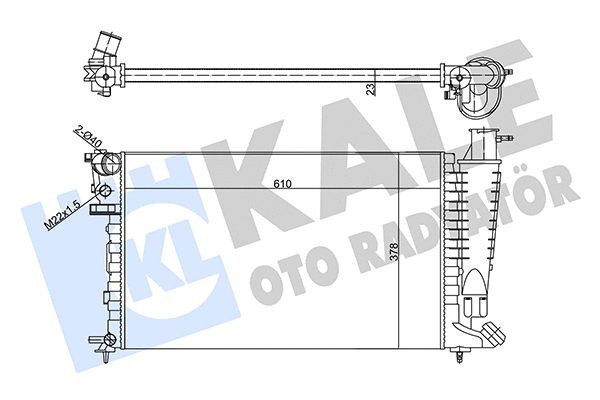 Radiateur, refroidissement du moteur KALE OTO RADYATÖR 356290