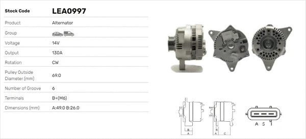 Alternateur LUSA LEA0997