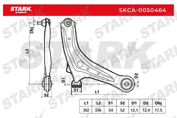 Bras de liaison, suspension de roue Stark SKCA-0050464