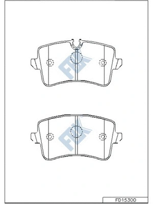 Kit de plaquettes de frein, frein à disque FBK FD15300