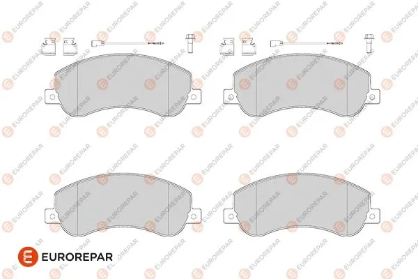 Kit de plaquettes de frein, frein à disque EUROREPAR 1686268380