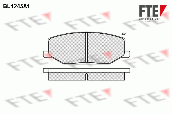 Kit de plaquettes de frein, frein à disque FTE 9010071