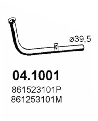 Tuyau d'échappement ASSO 04.1001