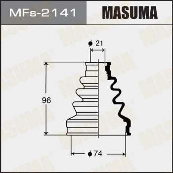 Jeu de joints-soufflets, arbre de commande MASUMA MFs-2141