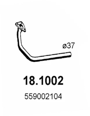 Tuyau d'échappement ASSO 18.1002