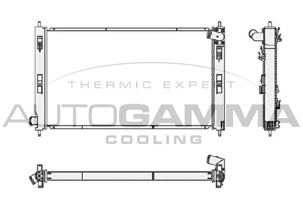 Radiateur, refroidissement du moteur AUTOGAMMA 105386