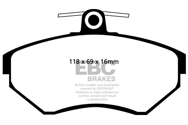 Kit de plaquettes de frein, frein à disque EBC Brakes DP21112