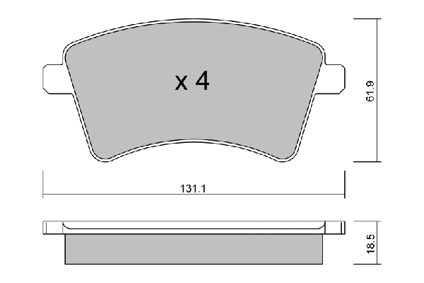 Kit de plaquettes de frein, frein à disque AISIN BPRE-1014