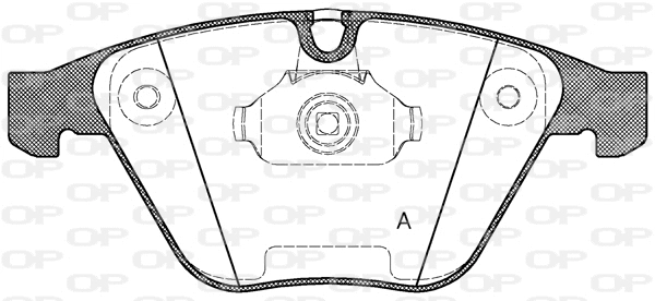 Kit de plaquettes de frein, frein à disque OPEN PARTS BPA0857.30