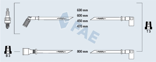 Kit de câbles d'allumage FAE 85790