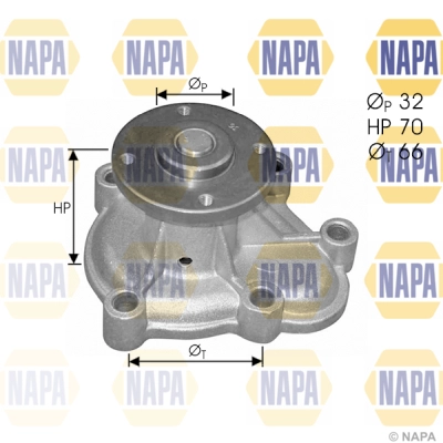 Pompe à eau, refroidissement du moteur NAPA NWP1404