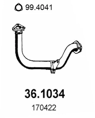 Tuyau d'échappement ASSO 36.1034