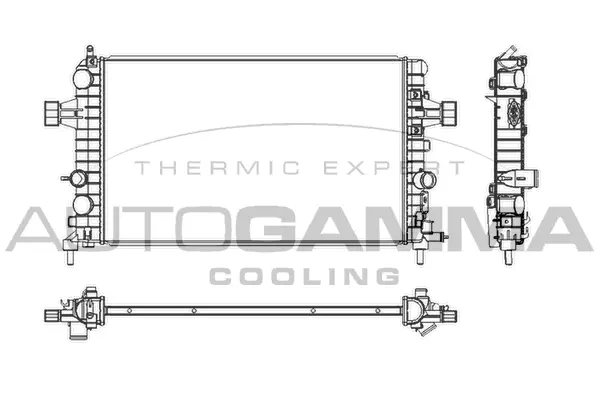 Radiateur, refroidissement du moteur AUTOGAMMA 103628