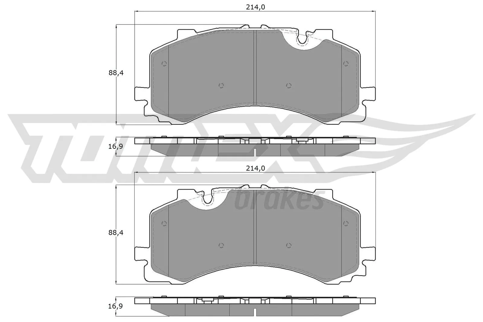Kit de plaquettes de frein, frein à disque TOMEX Brakes TX 19-41